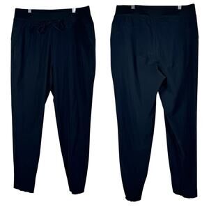 Cobble Lane Women's Black Elastic Waist Drawstring Pull On Pants Small